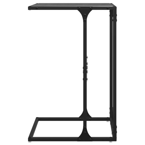 Помощна маса с черно стъкло 40x30x61,5 см стомана
