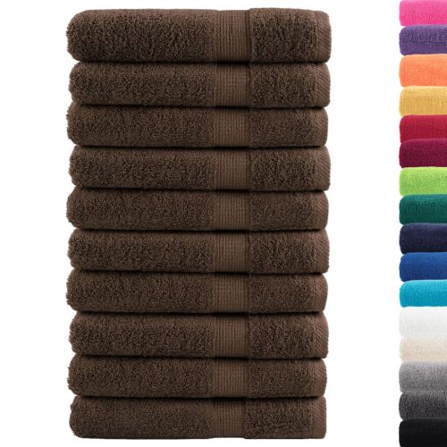 Премиум кърпи SOLUND 10 бр кафяви 100x200 см 600 gsm