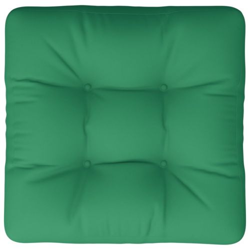 Палетна възглавница, зелена, 50x50x12 см, текстил
