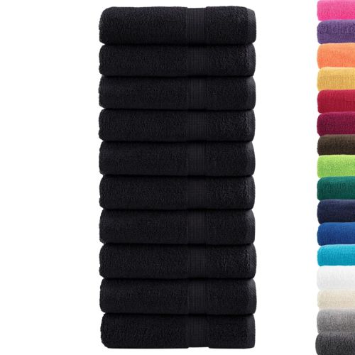 Премиум кърпи за ръце SOLUND 10 бр черни 50x100 см 600 gsm