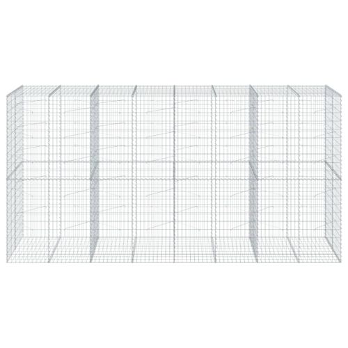 Габионна кошница с покритие, 400x100x200 см, поцинковано желязо