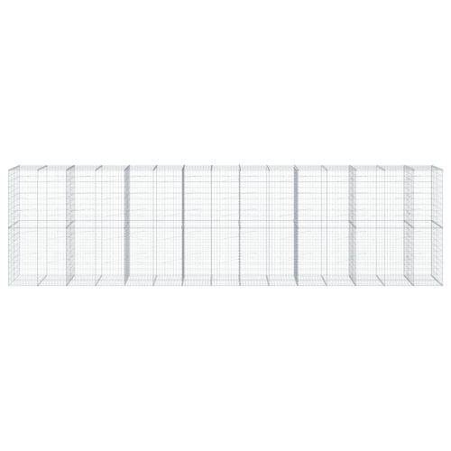 Габионна кошница с покритие, 750x100x200 см, поцинковано желязо