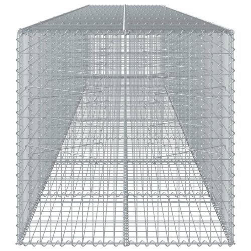 Габионна кошница с капак, 800x100x100 см, поцинковано желязо