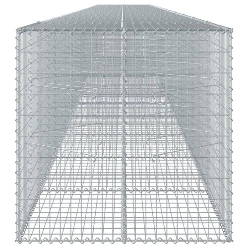 Габионна кошница с капак, 1200x100x100 см, поцинковано желязо