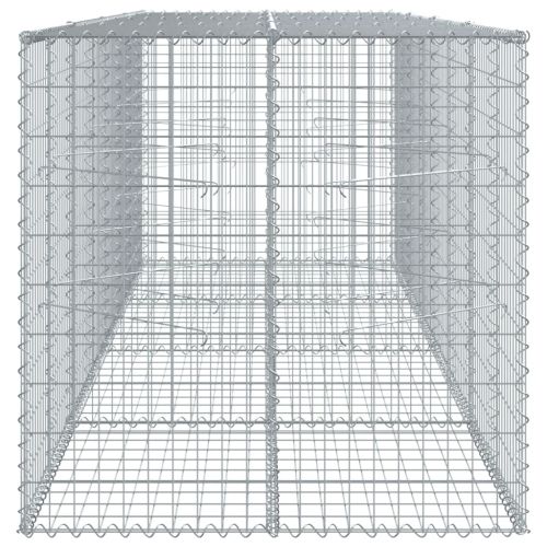 Габионна кошница с капак, 400x100x100 см, поцинковано желязо