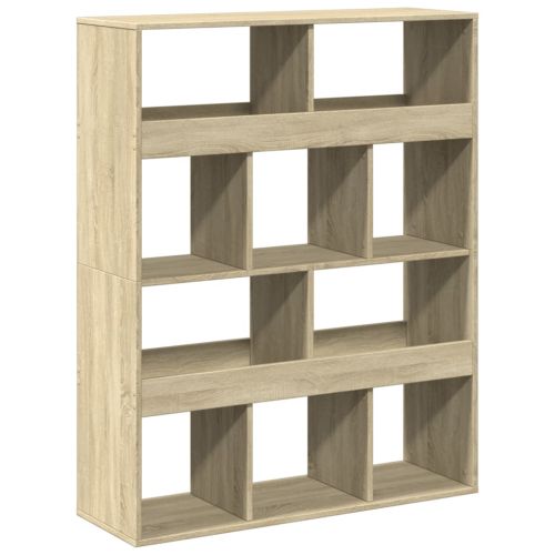 Разделител за стая сонома дъб 100x33x125,5 см инженерно дърво