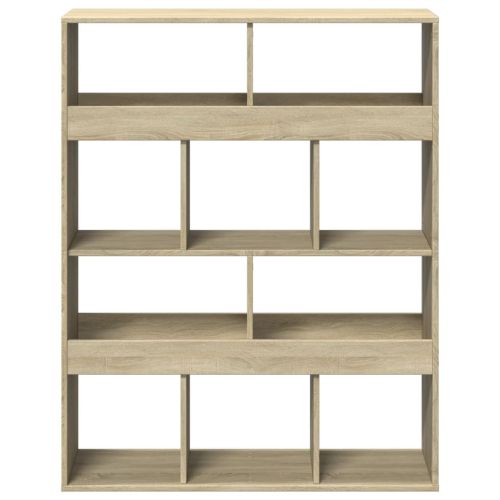 Разделител за стая сонома дъб 100x33x125,5 см инженерно дърво
