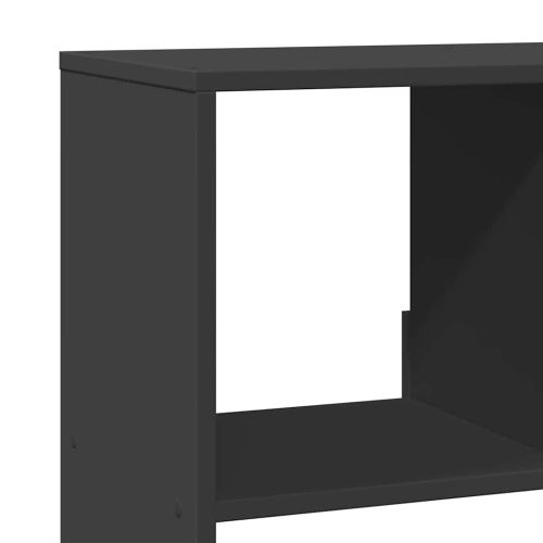 Разделител за стая, черен, 100x33x156,5 см, инженерно дърво