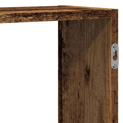 Стенен рафт, старо дърво, 159x18x65 см, инженерно дърво