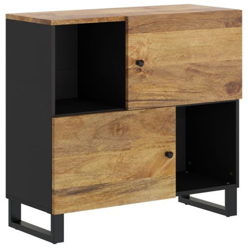Сайдборд с 2 врати, 80x33x75 см, мангово дърво масив