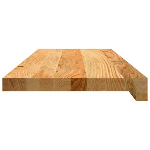 Прозоречни первази, 2 бр, светлокафяви, 70x30x2 см, дъб масив