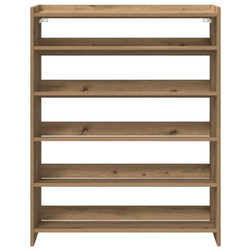 Етажерка за обувки, дъб артизан, 80x25x100 см, инженерно дърво