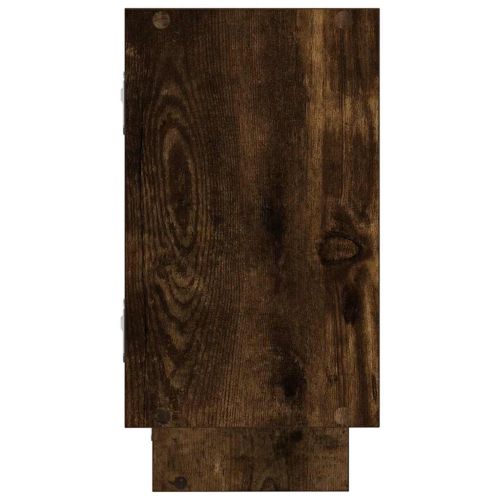 Стенен кубичен рафт, 5 отделения, опушен дъб, инженерно дърво