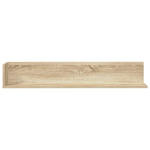Стенни рафтове 2 бр сонома дъб 100x16,5x16,5 см инженерно дърво
