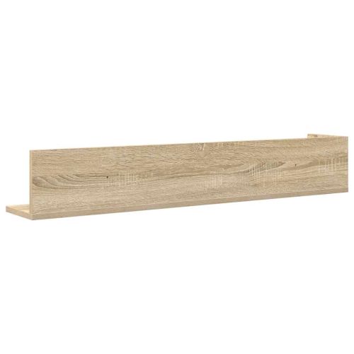 Стенни рафтове 2 бр сонома дъб 100x16,5x16,5 см инженерно дърво