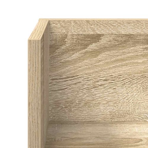 Стенни рафтове 2 бр сонома дъб 100x16,5x16,5 см инженерно дърво
