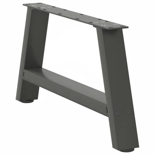 Крака за масичка за кафе, А-образни, 2 бр., антрацит, 60x(30-31) см, стомана