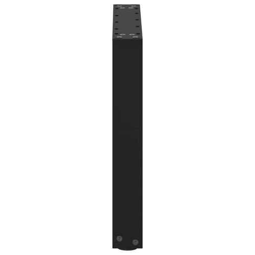Крака за масичка за кафе, U-образни, 2 бр., черни, 50 x (42-43) см, стомана