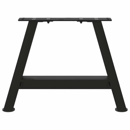 Крака за масичка за кафе, А-образни, 2 бр., черни, 30 x (30-31) см, стомана