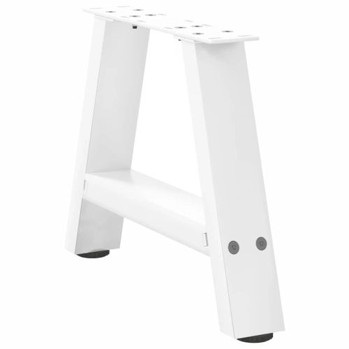 Крака за масичка за кафе, А-образни, 2 бр., бели, 50 x (30-31) см, стомана
