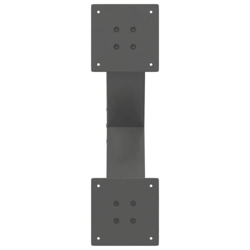 Крака за масичка за кафе, X-образни, 2 бр., антрацит, 50x(30-31) см, стомана