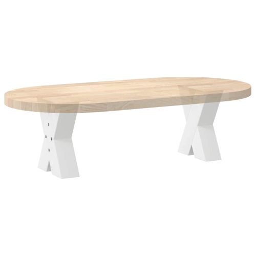 Крака за масичка за кафе, X-образни, 2 бр., бели, 40 x (30-31) см, стомана