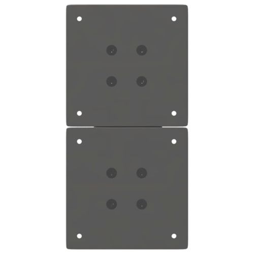 Крака за масичка за кафе, X-образни, 2 бр., антрацит, 28 x (42-43) см, стомана