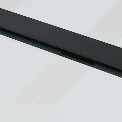 Плъзгаща се врата с механизъм 102x205 см ESG стъкло и алуминий