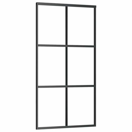 Плъзгаща се врата с механизъм 102x205 см ESG стъкло и алуминий
