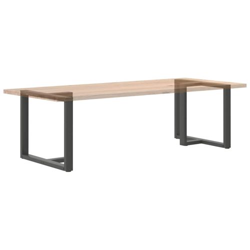 Крака за трапезна маса, Т-образни, 2 бр., антрацит, 100x35x(72-73) см, стомана