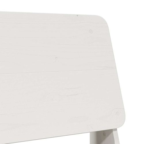 Градински столове 2 бр бели 60x64x70,5 см борово дърво масив