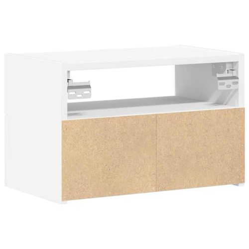 Стенно нощно шкафче в бяло 45x26x28,5 cm