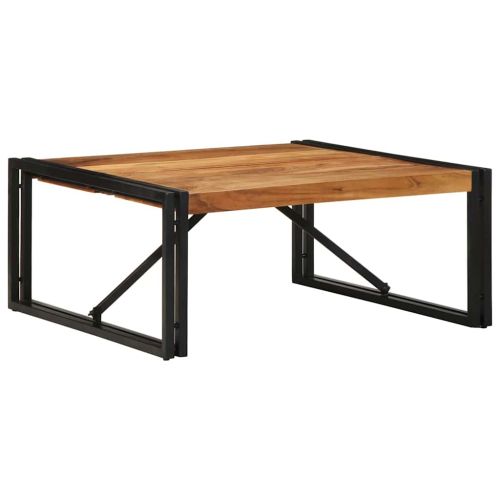 масичка за кафе 80x80x35 cm масивна дървесина акация