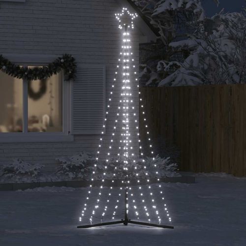 LED коледна елха 447 светодиода студено бяло 250 см