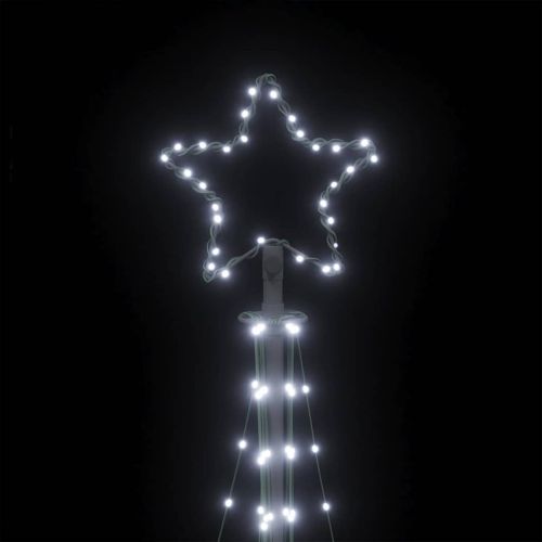 LED коледна елха 447 светодиода студено бяло 250 см