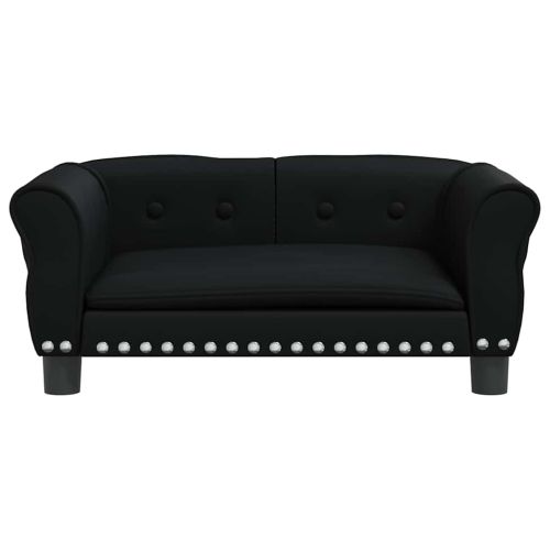 Кучешко легло, черно, 70x45x30 см, изкуствена кожа