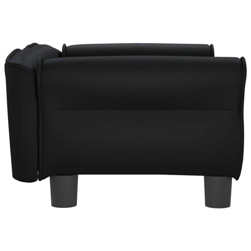 Кучешко легло, черно, 70x45x30 см, изкуствена кожа