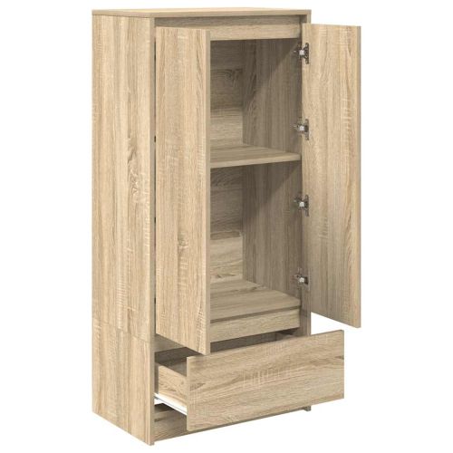 Шкаф с чекмеджета, дъб сонома 55,5x34x119,5 см, инженерно дърво