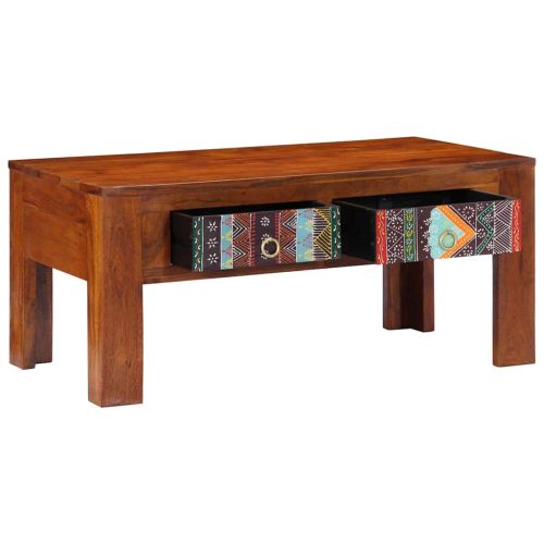 Маса за кафе, 90x50x40 см, акациево дърво масив