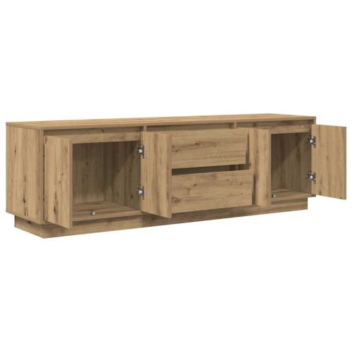 ТВ шкаф с LED светлини Artisan дъб 160,5x41x50 см