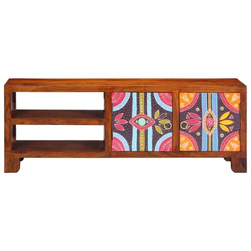 ТВ шкаф Multicolour 110x30x40 масивна дървесина акация