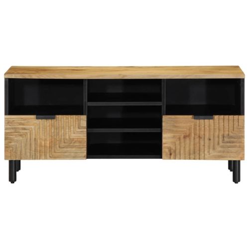 TV шкаф кафяв 100x33x46 cm масивна дървесина манго