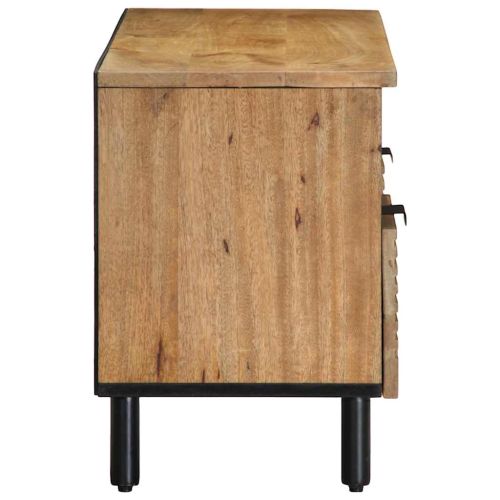 TV шкаф кафяв 100x33x46 cm масивна дървесина манго