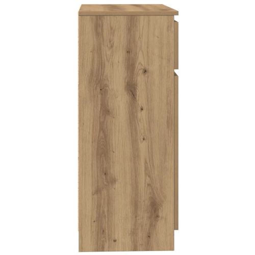 Бюфет с чекмеджета, дъб артизан, 71x35x84 см, инженерно дърво