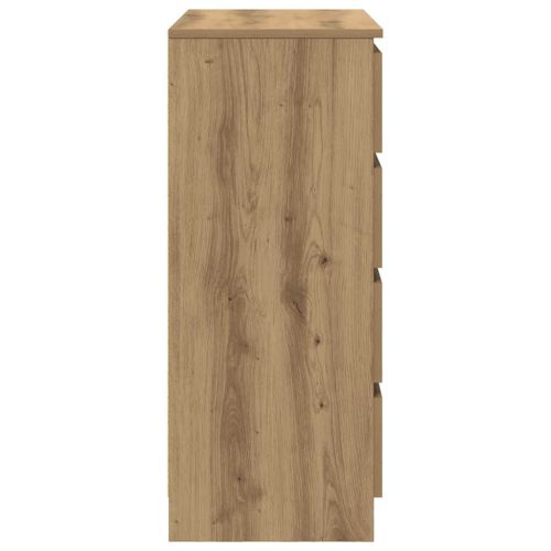 Бюфет с чекмеджета, дъб артизан, 71x35x84 см, инженерно дърво