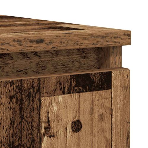 Бюфет с чекмеджета старо дърво 100,5x35x98,5 см инженерно дърво