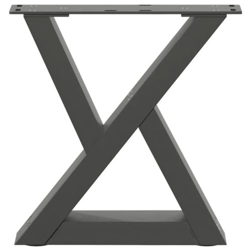 Крака за масичка за кафе, 2 бр., антрацит, 40x(30-31,3) см, стомана