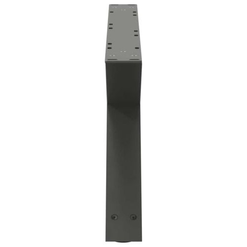 Крака за масичка за кафе, 2 бр., антрацит, 70x(30-31,3) см, стомана
