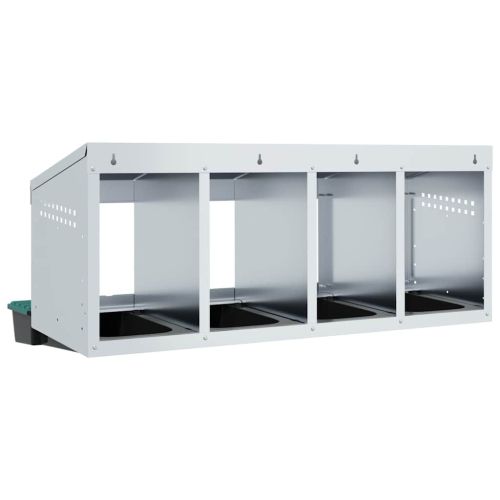Кутия за пилета с 4 отделения, за стенен монтаж, поцинкована стомана