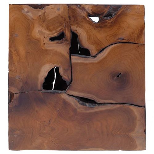 Табуретки 4 бр., кафяви, 40x40x45 см, тиково дърво масив
